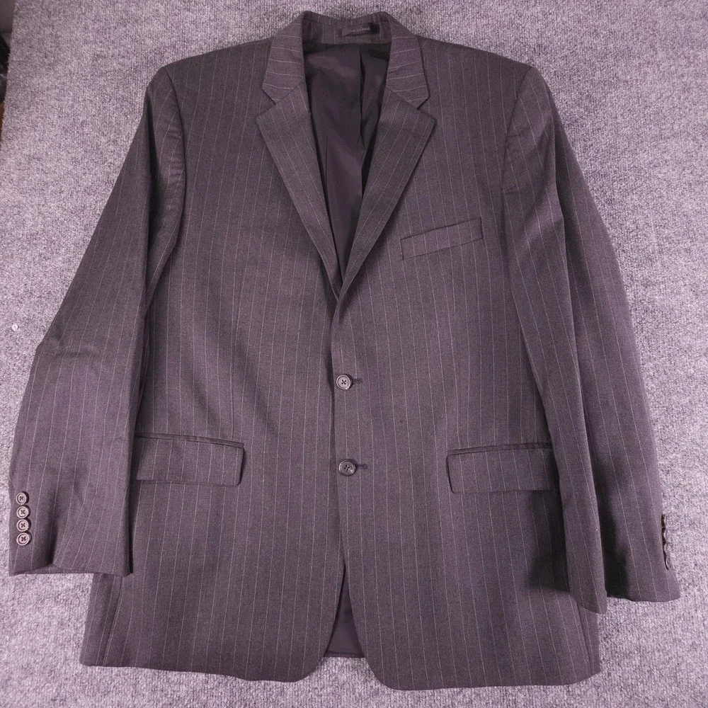 Ralph‎ Lauren Men's Gray 2-Button Wool Blazer Jacket Sport Coat